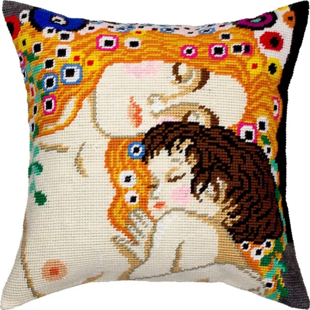 BOG Gestempeld Kruissteekpakket Sierkussen 40x40 Cm - Borduurpakket Met Gedrukt Tapisserie Canvas - Hoogwaardige Europese Kwaliteit VEELKLEURIG