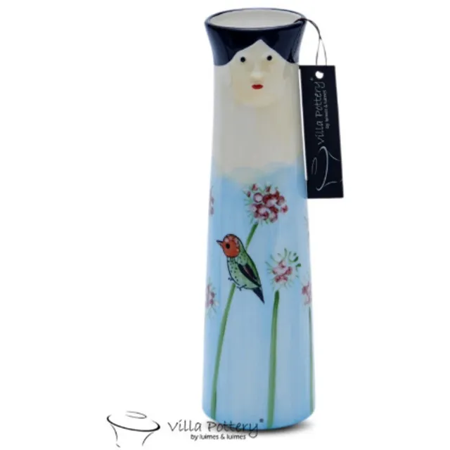 Villa Pottery Vaas - Villa Pottery - Woondecoratie - Decoratie - Porselein - Waterdicht - Garden Pleasure 1C Blauw