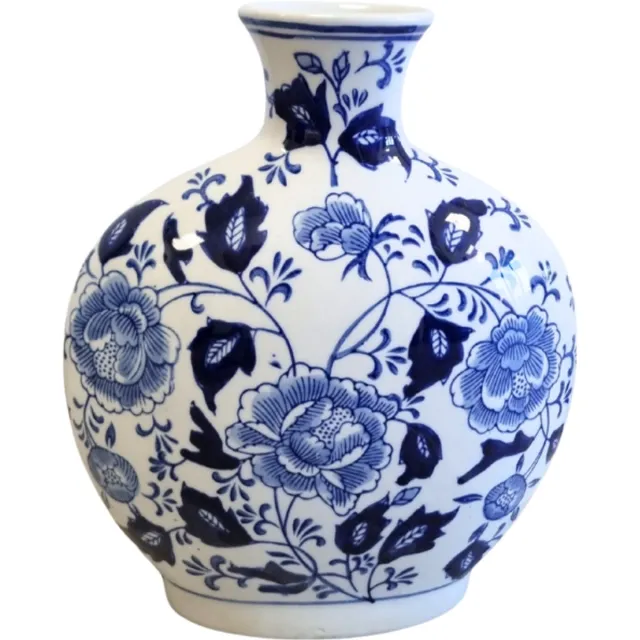 TRAA Delftsblauwe vaas bollend - 26cm hoog