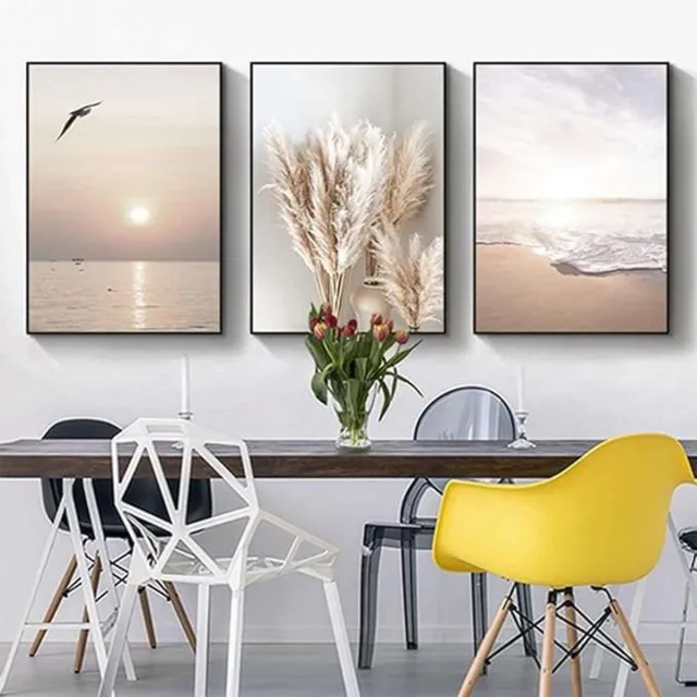 PYNVDD Plakaten op Canvas - Abstract & Boho - 3x 50x70cm - Zonder Lijst Bruin