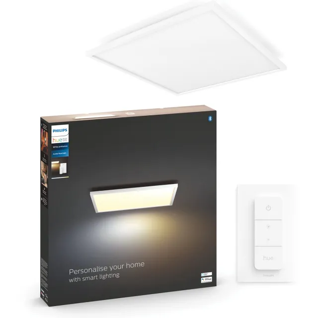 Philips Hue Aurelle paneellamp – warm- tot koelwit licht – wit – vierkant large
