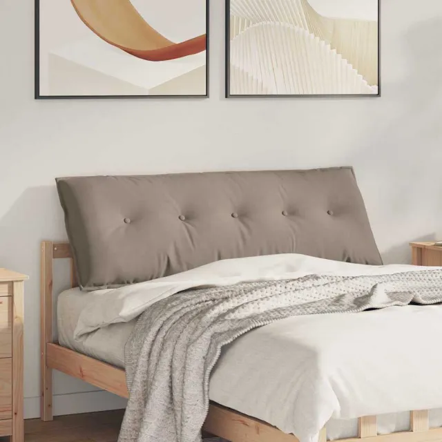 vidaXL Rugkussen Taupe 140 x 50 x 19 cm Microvezel Stof