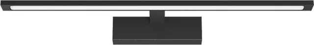 Qualu LED Spiegellamp - Kingtron Armin - 12W 900lm - Warm Wit 3000K - IP44 - Rechthoek - Zwart