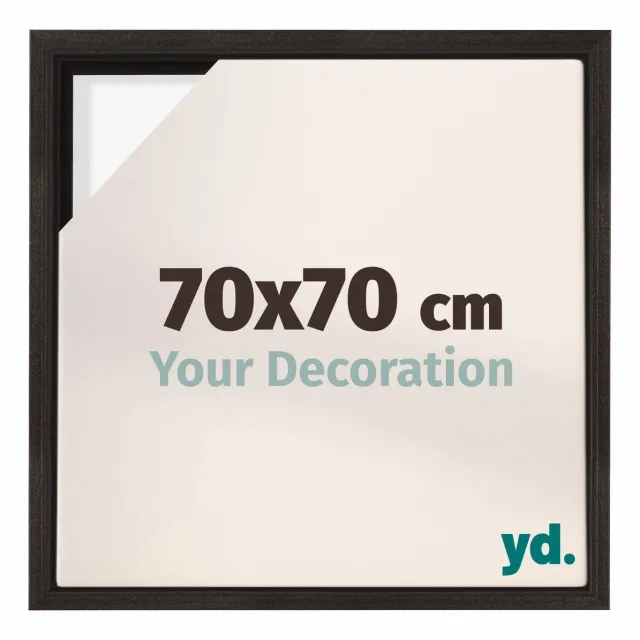 yd. yd, Baklijst 70x70 cm Eiken Donker - Lijst voor Canvasdoek - MDF Lyon