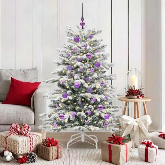 vidaXL Kunstmatige Inklapbare Kerstboom Groen en Wit 150 cm PE en PVC
