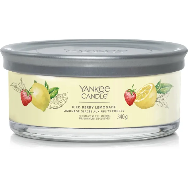 Yankee Candle Iced Berry Lemonade Signature 5-Wick Tumbler Geel