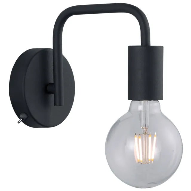 Trio DIALLO - Wandlamp - Zwart mat - excl. 1x E27 6 W