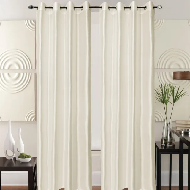Sb Kant en Klaar Vitrage Gordijn - Met Ringen - 140x240 cm - Crème
