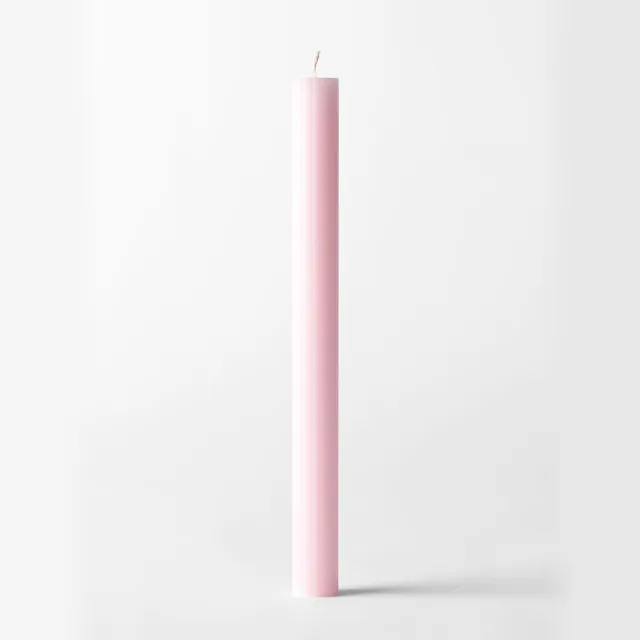 HEMA Huishoudkaars ⌀2.2x24cm ribbel lichtroze (lichtroze)