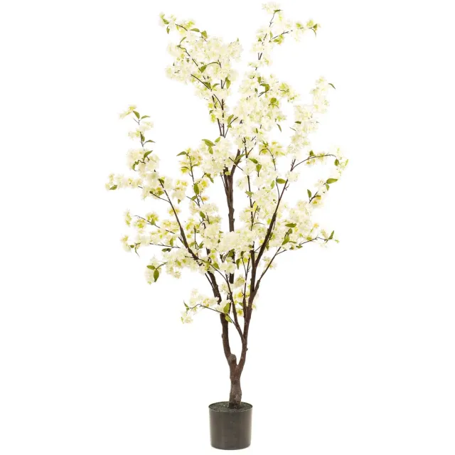 Emerald Kunstboom Kersenbloesem 175cm wit - Kunstplant voor binnen - Japanse Sakura - Bloesemboom - Cherry Blossom