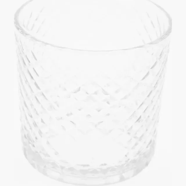 Meander Windlicht/ glas pointdiamant Ø10x10cm Zie foto