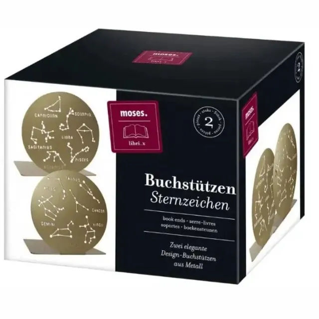 Moses Boekensteun Sterrenbeelden (set van 2) - Boekensteunen Veelkleurig