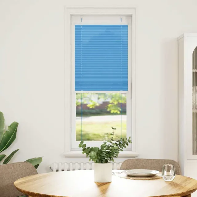 vidaXL Plissé rolgordijn 40x100 cm stofbreedte 39,4 cm polyester blauw