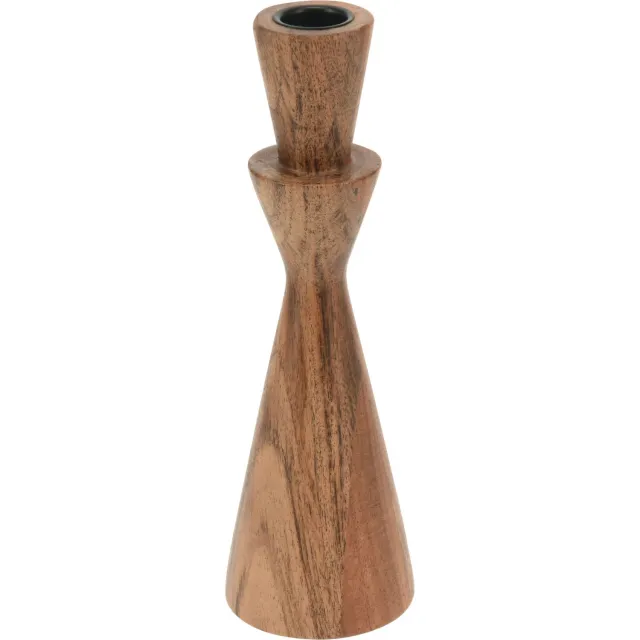 Home & Styling Collection Home Styling Collection - Houten kaarshouder, acacia, 22 cm Bruin