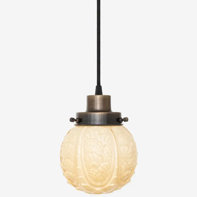 Coloured by Art Hanglamp aan snoer Guimard Flower Sunny 20's Brons - Art Deco Trade Zachtgeel