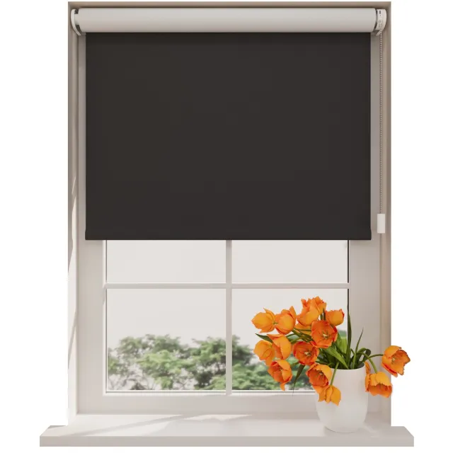 DTCH Elektrisch Rolgordijn Verduisterend - Easy - Black - 140 x 190 cm - Motionblinds CMD-03