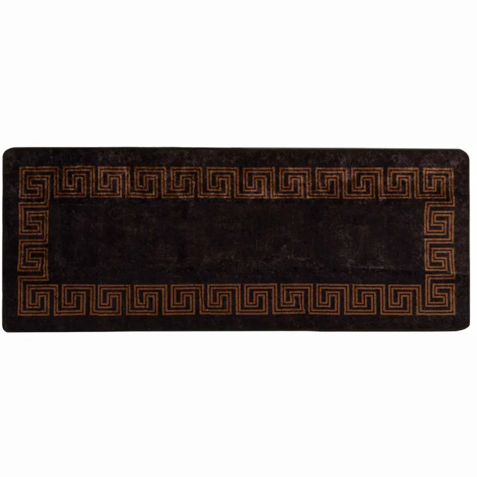 vidaXL Vloerkleedloper MARSA Zwart 100 x 250 cm Polyester en PVC