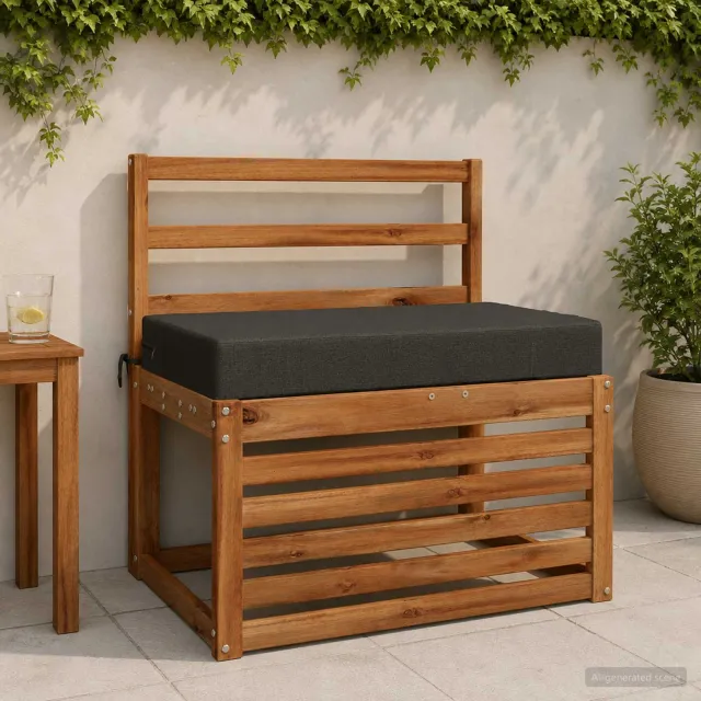 vidaXL Rugkussen SOEST 100% Polyester Antraciet 70 x 40 x 10 cm