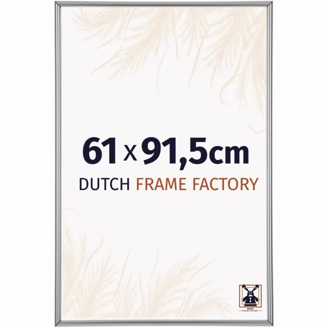 Dutch Frame Factory Fotolijst 61x91,5 cm - Kunststof - Zilver Hoogglans - Angers