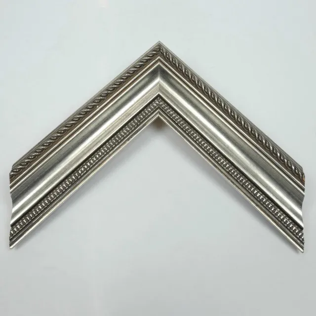 Alle lijsten AL - Barok Fotolijst Met Zwart Passe-Partout - 40 x 50 cm zilver