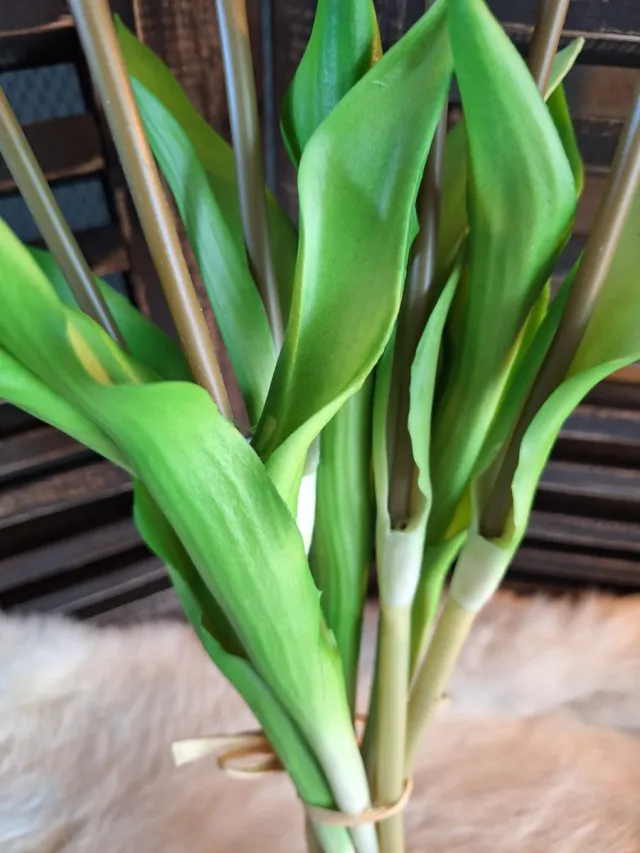 KNUS Lifestyle Kunstbloem dubbele Tulp - Wit - Real touch DUBBELE tulpen - 44 cm - Boeket - Kunstbloemen - Double - Kunst bloem - Sally tulp - White - Interieur - Sfeer - Voorjaar - Pasen - Paasdecoratie - Bloemen - Moederdag - Oma - Decoratief - Deco - Decoratie