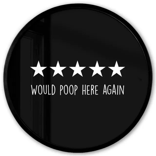 FrameYourWall Poster in lijst Rond - Fotolijst 40x40 cm - Posters - Quotes - Would poop here again - Humor - Zwart - Spreuk - Ronde posterlijst zwart - Decoratie - Wanddecoratie woonkamer - Muurdecoratie slaapkamer Review