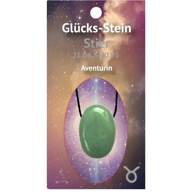 BERK Stier geluksteen met Aventurijn Zwart