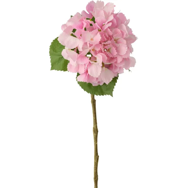 J-Line hortensia Echt Gevoel - kunststof - roze - 4 stuks