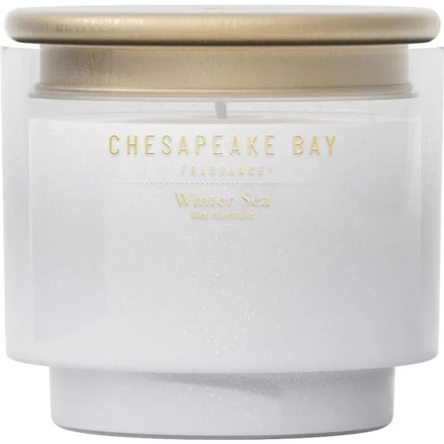Chesapeake Bay Fragrance - Winter Sea Small Geurkaars - 25 branduren Wit