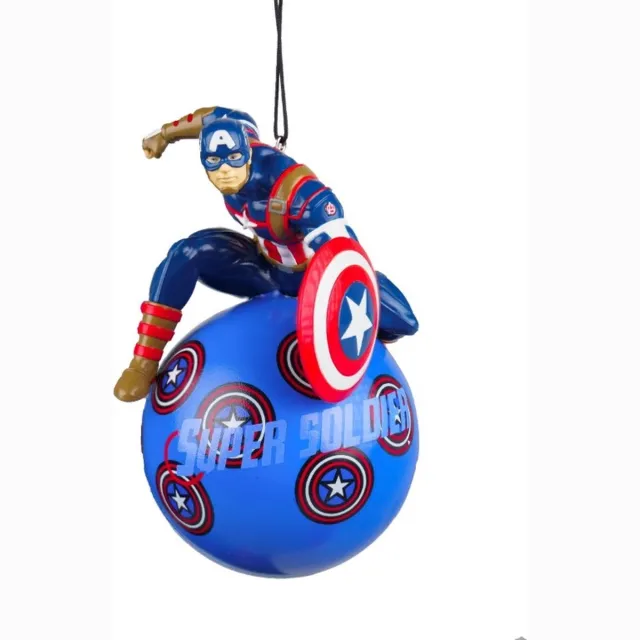 Marvel Captain America Orn.plc bal captaina l12cm blauw,rood