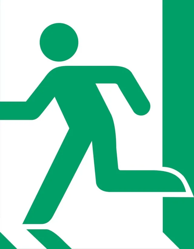 tarifold PICTOGRAM TARIFOLD NOODUITGANG LINKS 200X200MM Groen