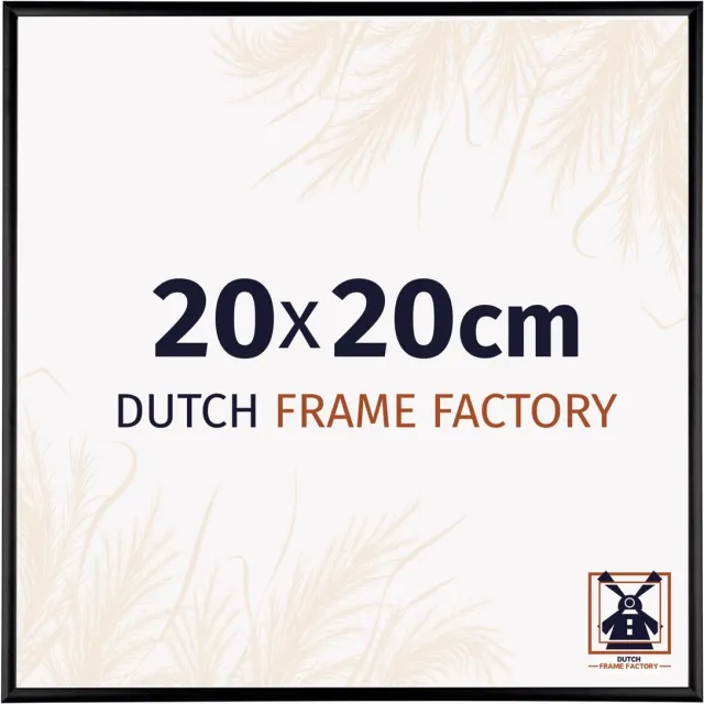 Dutch Frame Factory Fotolijst 20x20 cm - Aluminium - Zwart Hoogglans - Kampen
