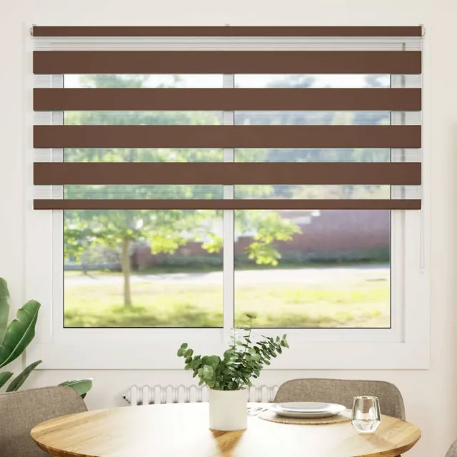 vidaXL Zebra rolgordijn 160x150 cm stofbreedte 155,9cm polyester bruin