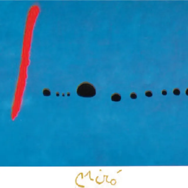 Catch Projecten Mini kunstposter - Joan Miro - Blauw II - 24x30 cm Multicolor