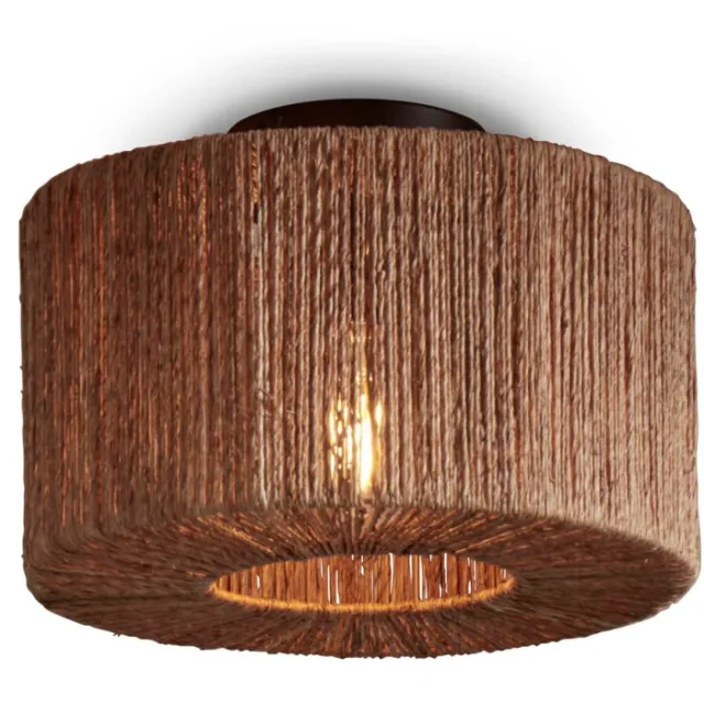 Good&Mojo Plafonniere Iguazu jute rond/recht S dia.30xh.16cm. naturel