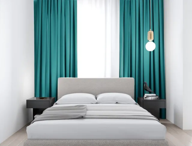maroyathome ELSA - Gordijn - Verduisterend - met plooiband - kant-en-klaar - 150x250 cm - 150 cm breedte en 250 cm lengte - Groen - 1 stuk