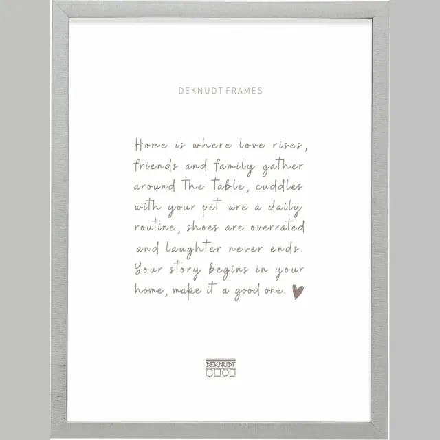 Deknudt Frames fotolijst S47EE2 - zilverkleur met zwart - 40x50 cm