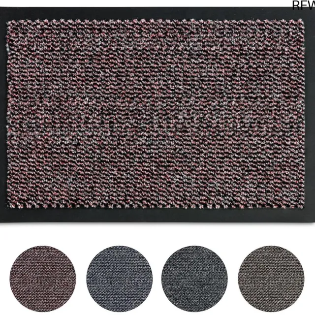 RFWR Antislip Deurmat 40x60 cm - Sneldrogend met Vinyl Achterkant - Effen Rood