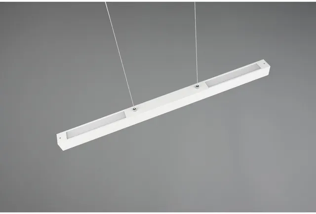 BES LED LED Railverlichting - Hanglamp - Trion Dual Parola Up and Down - 2 Fase - 29W - Warm Wit 3000K - Dimbaar - Rechthoek - Mat Wit - Aluminium