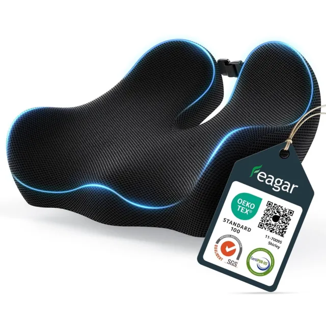 Duraxl Zitkussen - Traagschuim - XL - Tot 120 kg Zwart