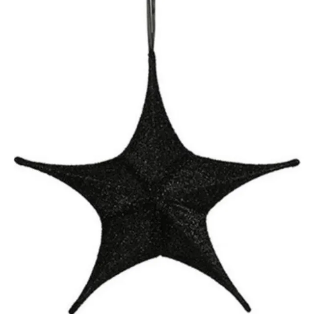 Decostar Kersthanger Ster Maria 40 Cm Textiel Zwart
