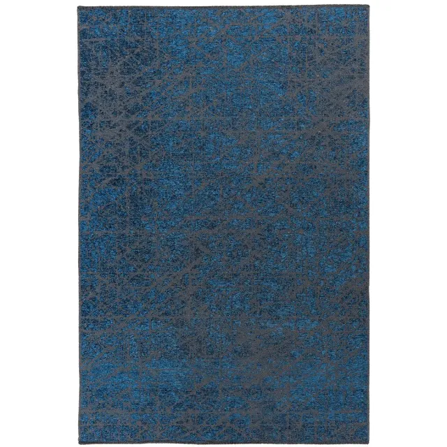 Dutch XXL Laagpolig Vloerkleed | Tapijt | Kalea | Lijnen | Blauw | 80x150 cm
