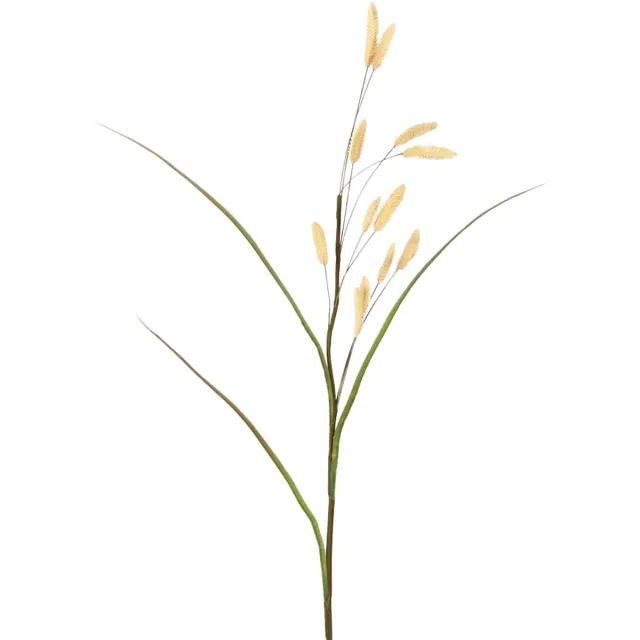 Viv! Home Luxuries Bunny Tails - gras - zijden bloem - wit naturel - hazenstaartje - 114cm