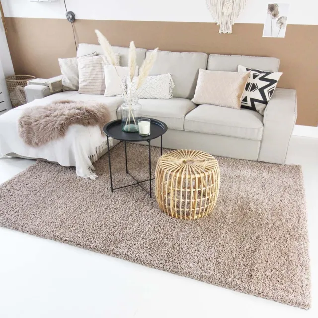 Tapeso Hoogpolig vloerkleed - Shaggy Trend beige 80x150