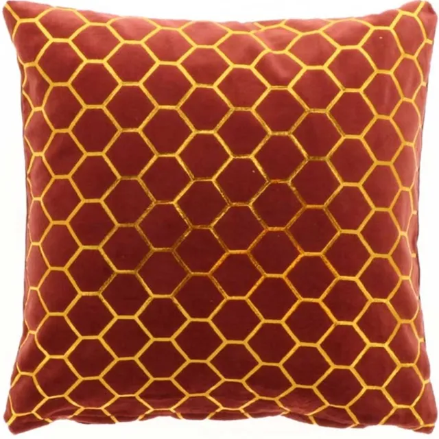 Unique Living D- Unique Living | Kussen Ebba 45x45cm redwood | Kussen woonkamer of slaapkamer Rood