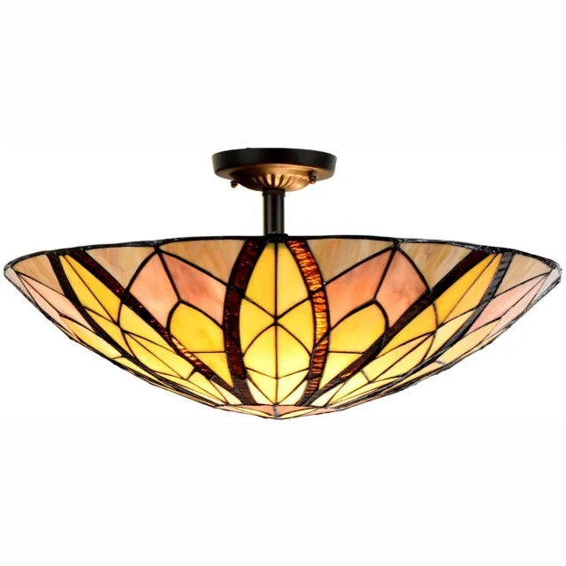Coloured by Art Tiffany Plafonnière Flow Souplesse - Art Deco Trade Bruin