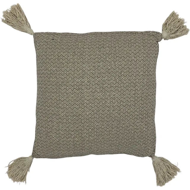 Lavandoux Sierkussen - Kussen met Kwastjes - Taupe - 45 x 45 cm