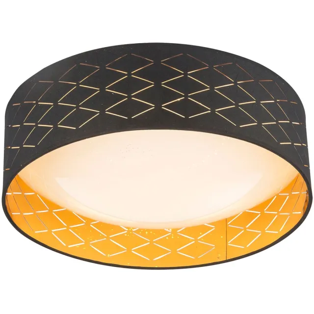 Globo plafonniere - Clarke - zwart - metaal - Ø 40cm - LED - 15229D7