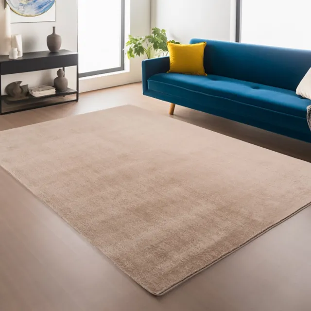 Ayyildiz Antislip Vloerkleed Joy Beige 80 x 250 cm Effen Kleur Zacht