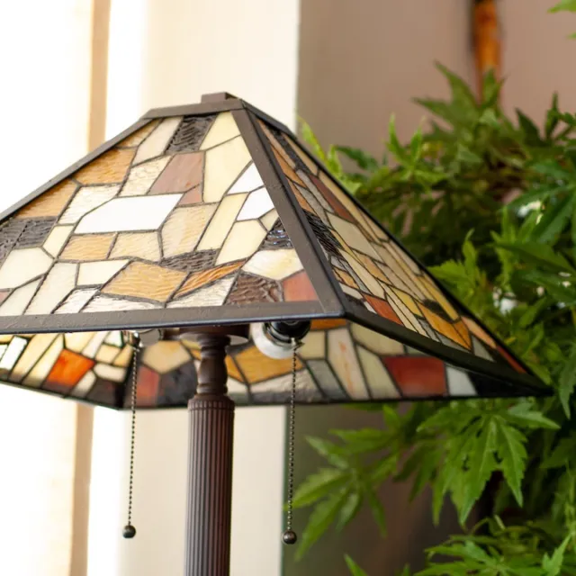 Coloured by Art Tiffany Vloerlamp Fallingwater - Art Deco Trade Bruin